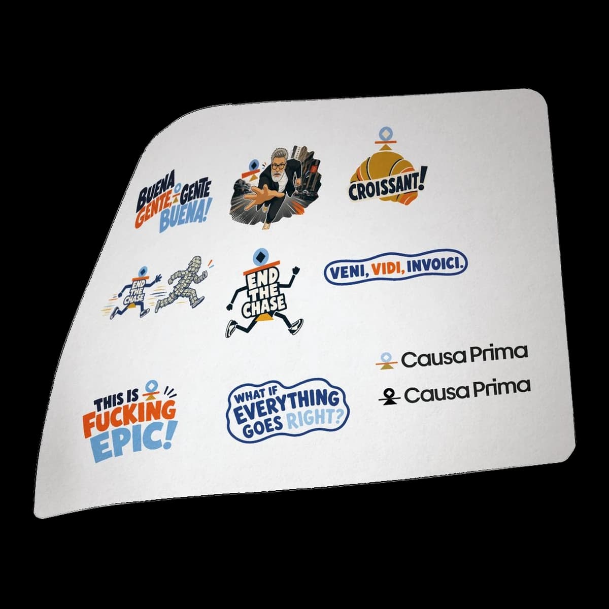 Sheet of Causa Prima stickers